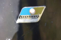 Selling with online payment: Ludwig olive/blue badged 18inch floor tom in black cortex finish