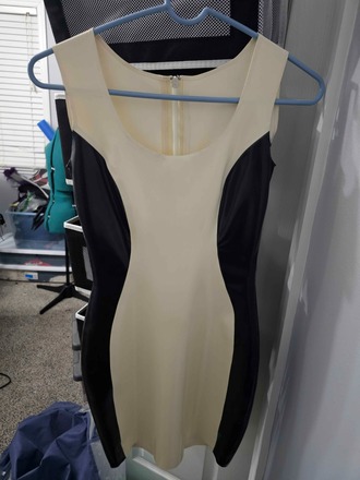 Black & White Latex Dress