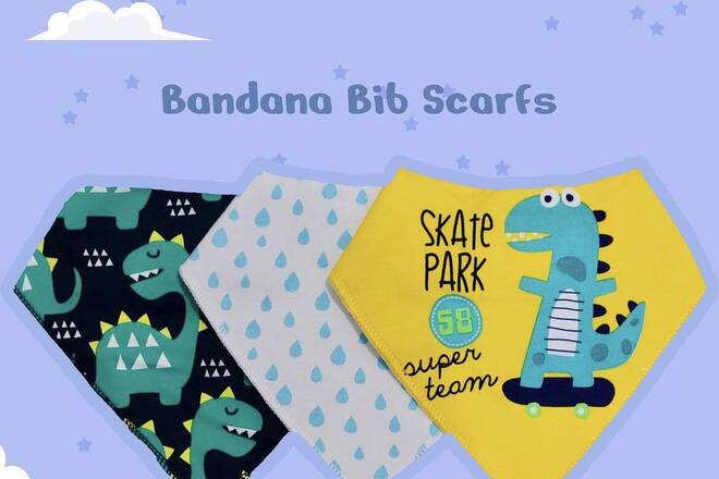 100 Baby Triangle Bandana Bib Scarf for Feeding Teething 