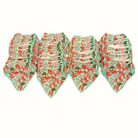 100 Baby Triangle Bandana Bib Scarf for Feeding Teething 