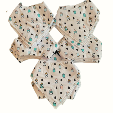 100 Baby Triangle Bandana Bib Scarf for Feeding Teething 