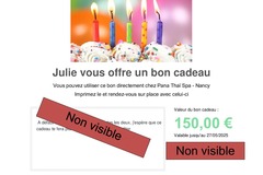 Vente: Bon cadeau Pana Thaï Spa - Nancy (150€)