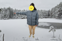 Til leie (per uke): Lämmin Patagonia untuvatakki