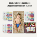 Bulk Lots: 100 pcs Baby Jaquard Cotton Crib Swaddling Blankets