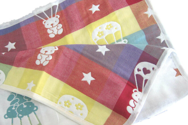 100 pcs Baby Jaquard Cotton Crib Swaddling Blankets