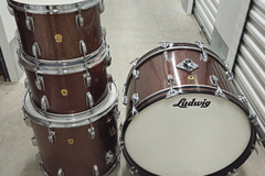 Selling with online payment: 1966 Ludwig Burgundy Sparkle Kit - 4 Piece