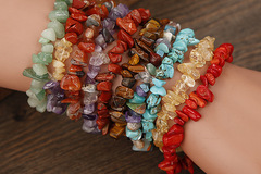 Bulk Lots: 200 Pcs Colorful Natural Stone Handmade Bracelets