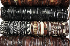 Bulk Lots: 250Pcs Vintage Leather Ethnic Tribal Bracelets