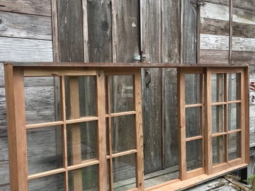 Selling: Custom old growth redwood windows 