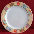 Vente: PETIT PLAT ROND AVEC DECO FEUILLES