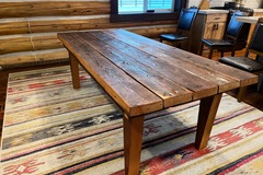 Selling: Rustic dining room table made from Reclaimed Tabble 