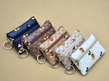 Bulk Lots: 100pcs Mickey Mouse Keychain Card Holder Coin Purse