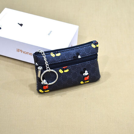 100pcs Mickey Mouse Keychain Card Holder Coin Purse
