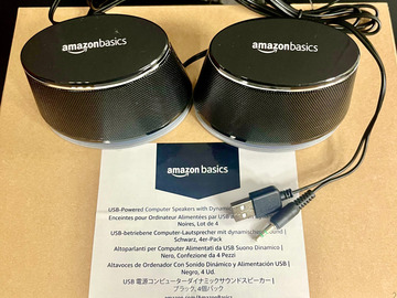 Bulk Lots: 32 Pcs Amazon Basics USB - Powered Computer Speakers
