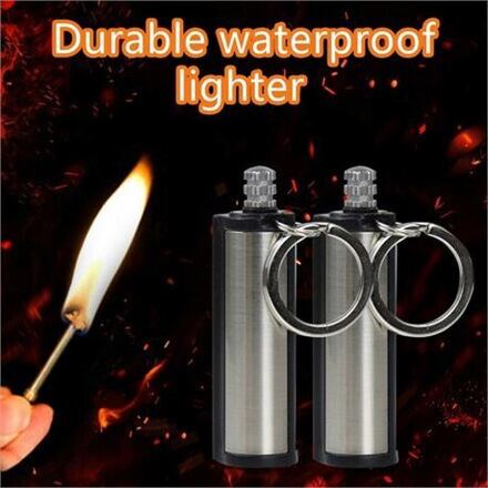40PCS New Waterproof Permanent Lighter Keychain FREE SHIPPING