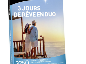 Vente: Coffret Wonderbox "3 jours de rêve en duo" (119,90€)