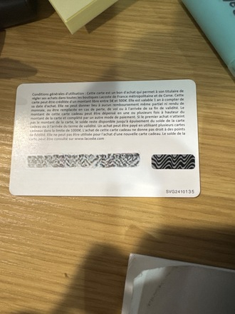 carte cadeau lacoste