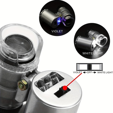 60X portable pocket microscope magnifier