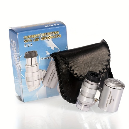 60X portable pocket microscope magnifier