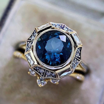 200pcs ins fashion engagement ring inlaid zircon ring