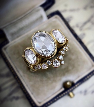 200pcs ins fashion engagement ring inlaid zircon ring
