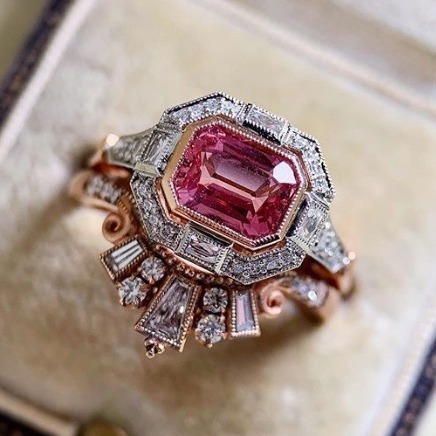 200pcs ins fashion engagement ring inlaid zircon ring