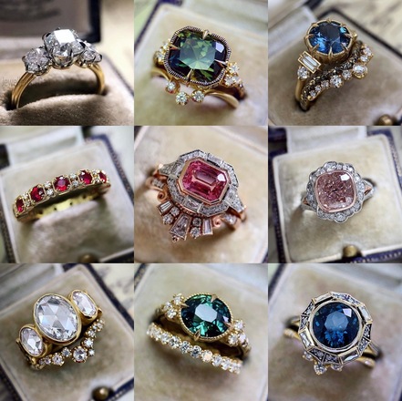 200pcs ins fashion engagement ring inlaid zircon ring