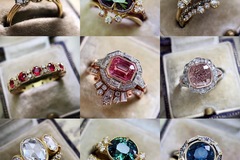 Bulk Lots: 200pcs ins fashion engagement ring inlaid zircon ring