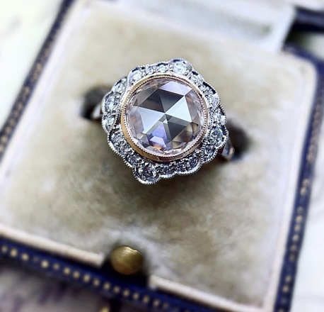 200pcs ins fashion engagement ring inlaid zircon ring