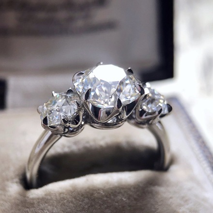200pcs ins fashion engagement ring inlaid zircon ring