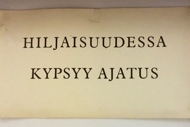 Hiljainen työtila esim. tutkijalle tai kirjoittajalle