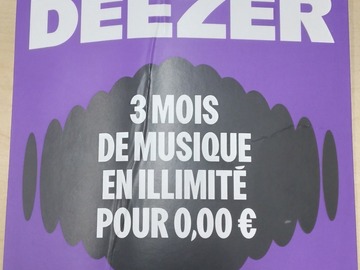 Vente: Carte Deezer 3 mois (60€)