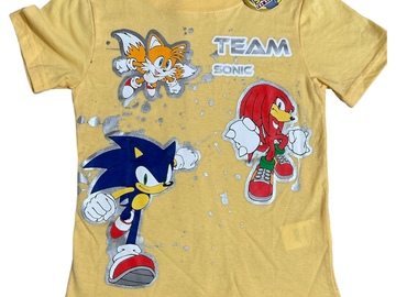 For Sale: Sonic the Hedgehog “Team Sonic” Kids T-Shirt 5Y Yellow Tee
