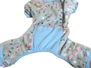 For Sale: Fleece Dog Pajamas with Candy Cane Pattern
