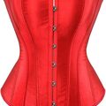 Selling with online payment: Red Satin Overbust Corset