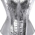 Selling with online payment: Silver metallic Overbust corset