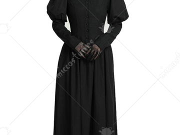 Selling with online payment:  Gothic Victorian Dress with Gloves and Brooch