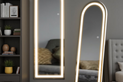 Bulk Lots: 63"x20" LED Arched Mirror, Sliver Frameless Full Length Mirror, V
