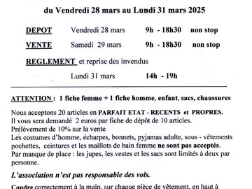 Actualité: BRADVET- Braderie de vêtements