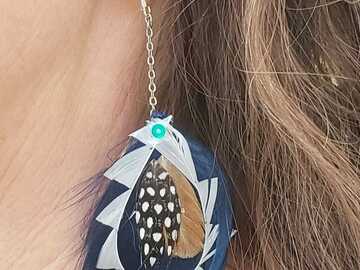 Vente au détail: Boucle d'oreille bleue