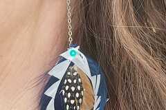 Vente au détail: Boucle d'oreille bleue