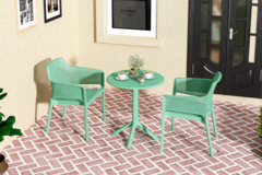 Bulk Lots: 3 piece plastic arm chair Bistro GRS Premium Ocean Plastic
