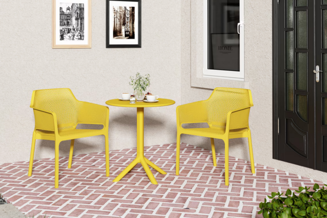 3 piece plastic arm chair Bistro GRS Premium Ocean Plastic