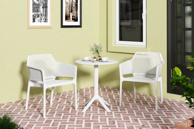 3 piece plastic arm chair Bistro GRS Premium Ocean Plastic
