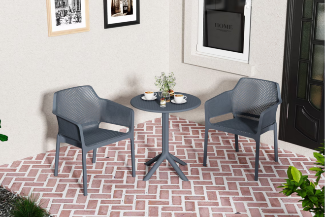 3 piece plastic arm chair Bistro GRS Premium Ocean Plastic