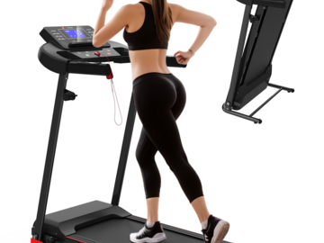Bulk Lots: Electric Treadmill with Incline, Foldable Treadmill Exercise Walk