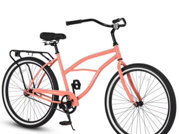 Bulk Lots: HARMI 26 Inch Beach Cruiser Bike For Men And Women, Steel Frame, 