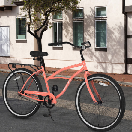 HARMI 26 Inch Beach Cruiser Bike For Men And Women, Steel Frame, 