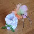 Vente au détail: Stylovert et bouquet de plumes orange et vertes