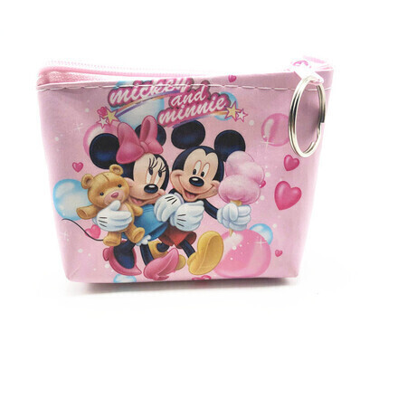 192pcs Coin Purse Clutch Bag Kids Mickey Keychain Storage Bag